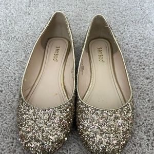 Bamboo Brand Gold Glitter Ballet Flats Size 7 1/2